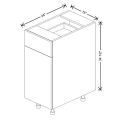 Fabuwood Ovela Catalina Bianco Matte 15" W X 34 1/2" H X 24" D Single Door Base Cabinet