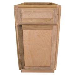 Kitchen Base Cabinet with Drawer | Shaker Style | Unfinished Poplar | 18 in