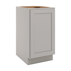 CNC Luxor 5-Piece Misty Grey 18" W Full Height Single Door Base Cabinet W/ 1 Pullout Shelf