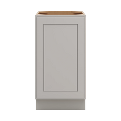 CNC Luxor 5-Piece Misty Grey 18" W Full Height Single Door Base Cabinet W/ 1 Pullout Shelf