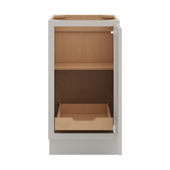 CNC Luxor 5-Piece Misty Grey 18" W Full Height Single Door Base Cabinet W/ 1 Pullout Shelf