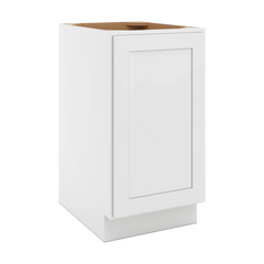 CNC Luxor 5-Piece White 18" W Full Height Single Door Base Cabinet W/ 2 Pullout Shelf