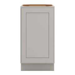 CNC Luxor 5-Piece Misty Grey 18" W Full Height Single Door Base Cabinet W/ 2 Pullout Shelf