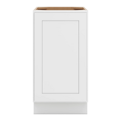 CNC Luxor 5-Piece White 18" W Full Height Single Door Base Cabinet W/ 2 Pullout Shelf