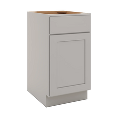 CNC Luxor Misty Grey 18" W Single Door Base Cabinet W/ 1 Pullout Shelf