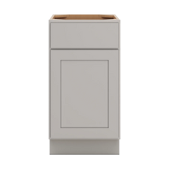 CNC Luxor Misty Grey 18" W Single Door Base Cabinet W/ 1 Pullout Shelf
