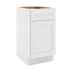 CNC Luxor 5-Piece White 18" W Single Door Base Cabinet W/ 2 Pullout Shelf