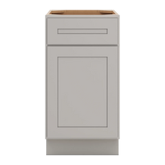 CNC Luxor 5-Piece Misty Grey 18" W Single Door Base Cabinet W/ 2 Pullout Shelf
