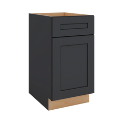 Modernform Cabinet Onyx Black Shaker 18" W X 34 1/2" H X 24" D Single Door Base Cabinet