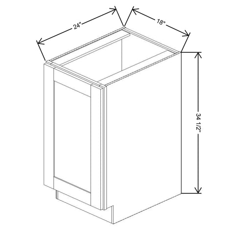 Fabuwood Allure Galaxy Linen 18"W Base Single Full Door