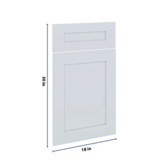 J&K White Shaker S8 Dummy Door & Drawer w/Frame 18" W x 30" H