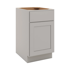 CNC Luxor Misty Grey 18" W X 32 1/2" H Single Door Base Cabinet