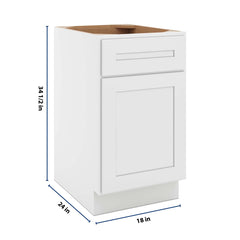 CNC Luxor 5-Piece White 18" W X 32 1/2" H 3 Drawer Base Cabinet