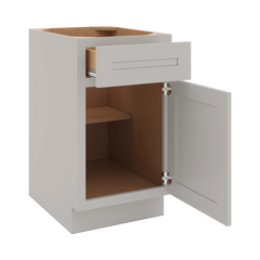 CNC Luxor 5-Piece Misty Grey 18" W X 32 1/2" H Single Door Base Cabinet