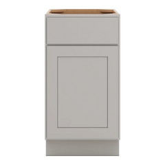 CNC Luxor Misty Grey 18" W Single Door Base Cabinet