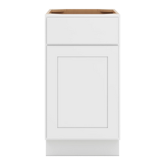 CNC Luxor White 18" W Single Door Base Cabinet