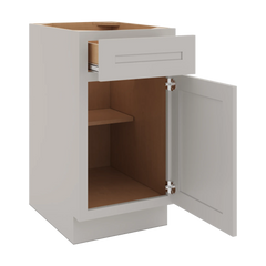 CNC Luxor 5-Piece Misty Grey 18" W Single Door Base Cabinet