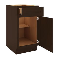 CNC Luxor Espresso 18" W Single Door Base Cabinet
