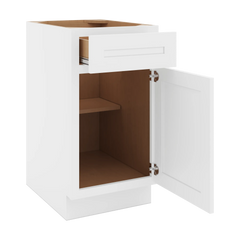 CNC Luxor 5-Piece White 18" W Single Door Base Cabinet