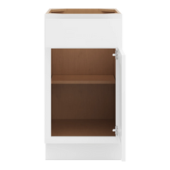 CNC Luxor White 18" W Single Door Base Cabinet