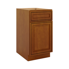 J&K Mocha Glazed K10 Single Door Standard Base Cabinet - 18" W