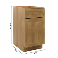 J&K Butterscotch B8 Single Door Standard Base Cabinet - 18" W