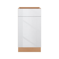 Modernform Cabinet Gloss White 18" W X 34 1/2" H X 24" D Single Door Base Cabinet