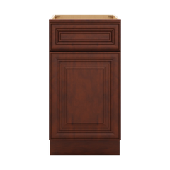 J&K Mahogany J5 Single Door Standard Base Cabinet - 18" W