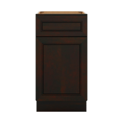 J&K Espresso K8 Single Door Standard Base Cabinet - 18" W