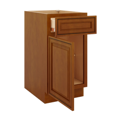 J&K Mocha Glazed K10 Single Door Standard Base Cabinet - 18" W
