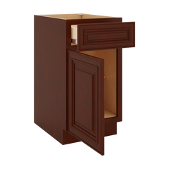 J&K Mahogany J5 Single Door Standard Base Cabinet - 18" W