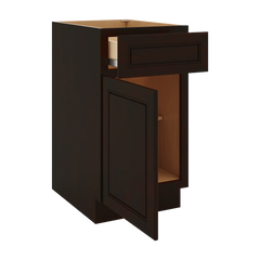 J&K Espresso K8 Single Door Standard Base Cabinet - 18" W
