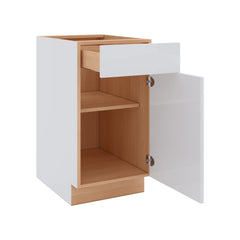 Modernform Cabinet Gloss White 18" W X 34 1/2" H X 24" D Single Door Base Cabinet