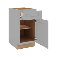 J&K Castle Grey S5 Single Door Standard Base Cabinet - 18" W