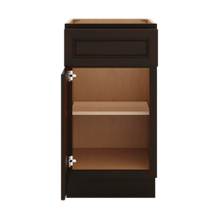 J&K Espresso K8 Single Door Standard Base Cabinet - 18" W
