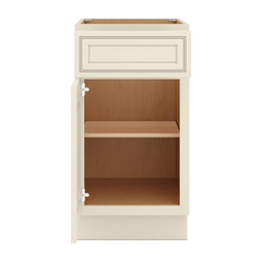 J&K Pearl Glazed H9 Single Door Standard Base Cabinet - 18" W