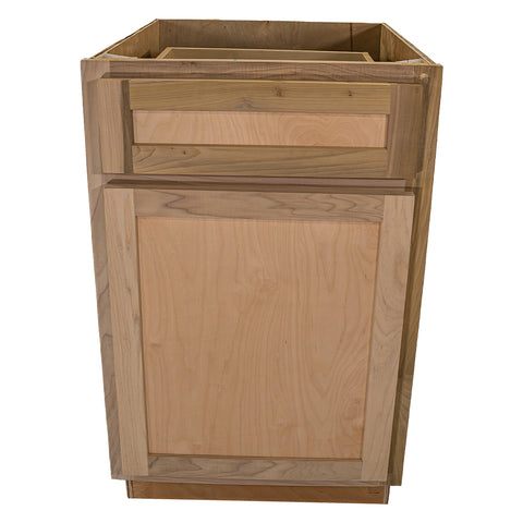 Kitchen Base Cabinet with Drawer | Shaker Style | Unfinished Poplar | 21 in