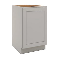 CNC Luxor 5-Piece Misty Grey 21" W Full Height Single Door Base Cabinet W/ 1 Pullout Shelf