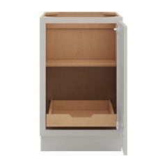 CNC Luxor 5-Piece Misty Grey 21" W Full Height Single Door Base Cabinet W/ 1 Pullout Shelf