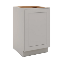 CNC Luxor 5-Piece Misty Grey 21" W Full Height Single Door Base Cabinet W/ 2 Pullout Shelf