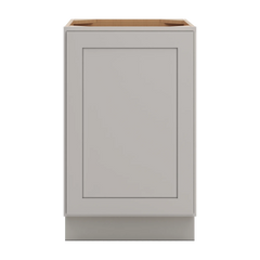 CNC Luxor 5-Piece Misty Grey 21" W Full Height Single Door Base Cabinet W/ 2 Pullout Shelf