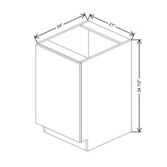 CNC Concord Elegant Dove 21" W Full Height Single Door Base Cabinet W/ 1 Pullout Shelf