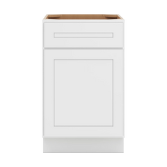 CNC Luxor 5-Piece White 21" W Single Door Base Cabinet W/ 1 Pullout Shelf