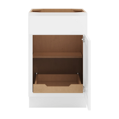 CNC Luxor White 21" W Single Door Base Cabinet W/ 1 Pullout Shelf