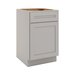 CNC Luxor 5-Piece Misty Grey 21" W Single Door Base Cabinet W/ 2 Pullout Shelf