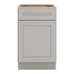 CNC Luxor 5-Piece Misty Grey 21" W Single Door Base Cabinet W/ 2 Pullout Shelf