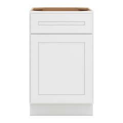 CNC Luxor 5-Piece White 21" W Single Door Base Cabinet W/ 2 Pullout Shelf