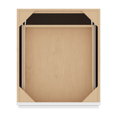 CNC Luxor 5-Piece White 21" W Single Door Base Cabinet W/ 2 Pullout Shelf