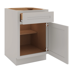 CNC Luxor 5-Piece Misty Grey 21" W X 32 1/2" H Single Door Base Cabinet
