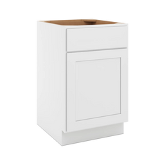 CNC Luxor White 21" W Single Door Base Cabinet